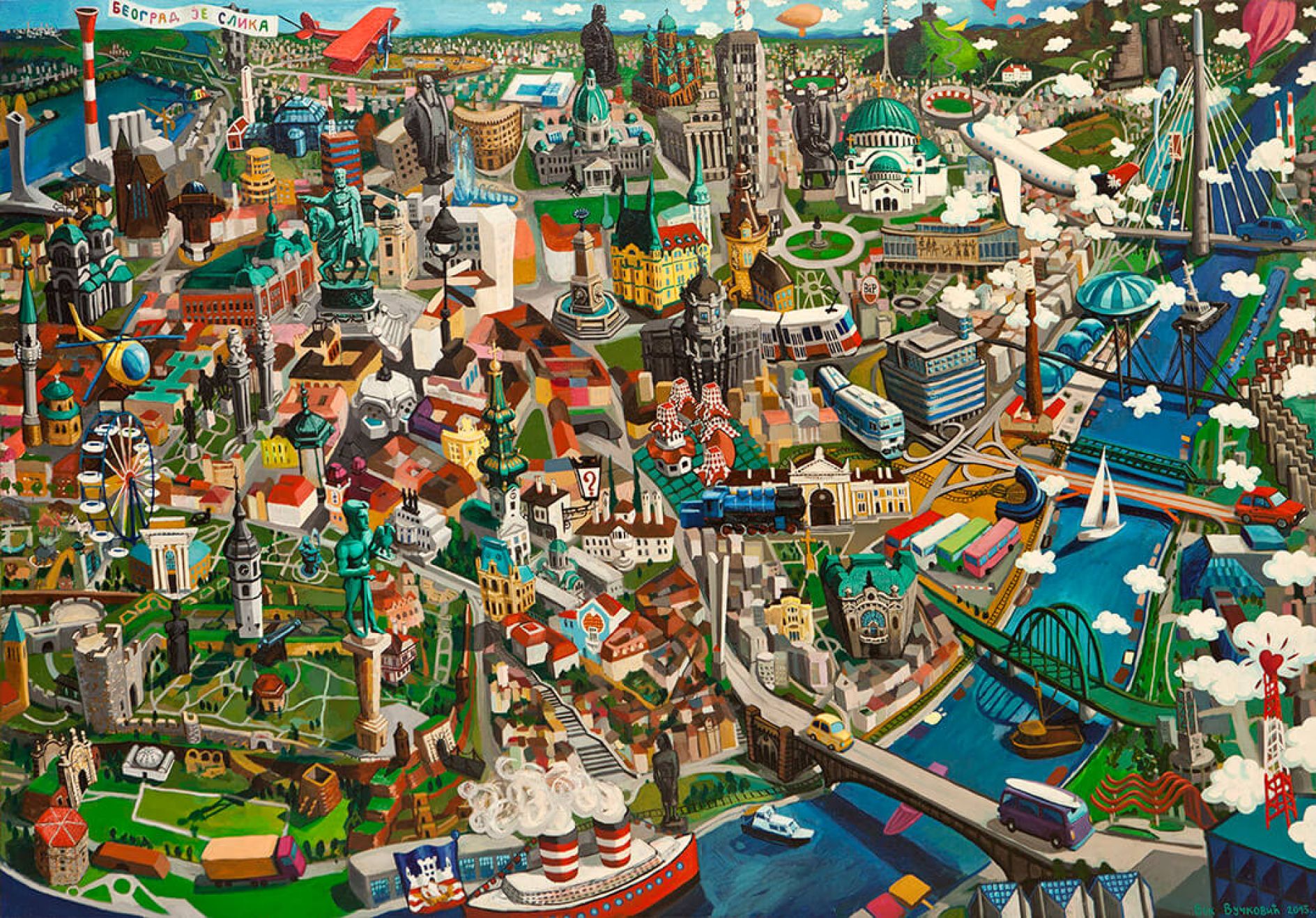 Vuk Vučković's highly detailed painted panoramas of the world's most ...