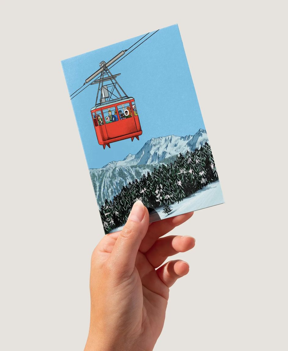 6 x A6 Christmas Cards - Cable Car Cosy by Lucy Hariades