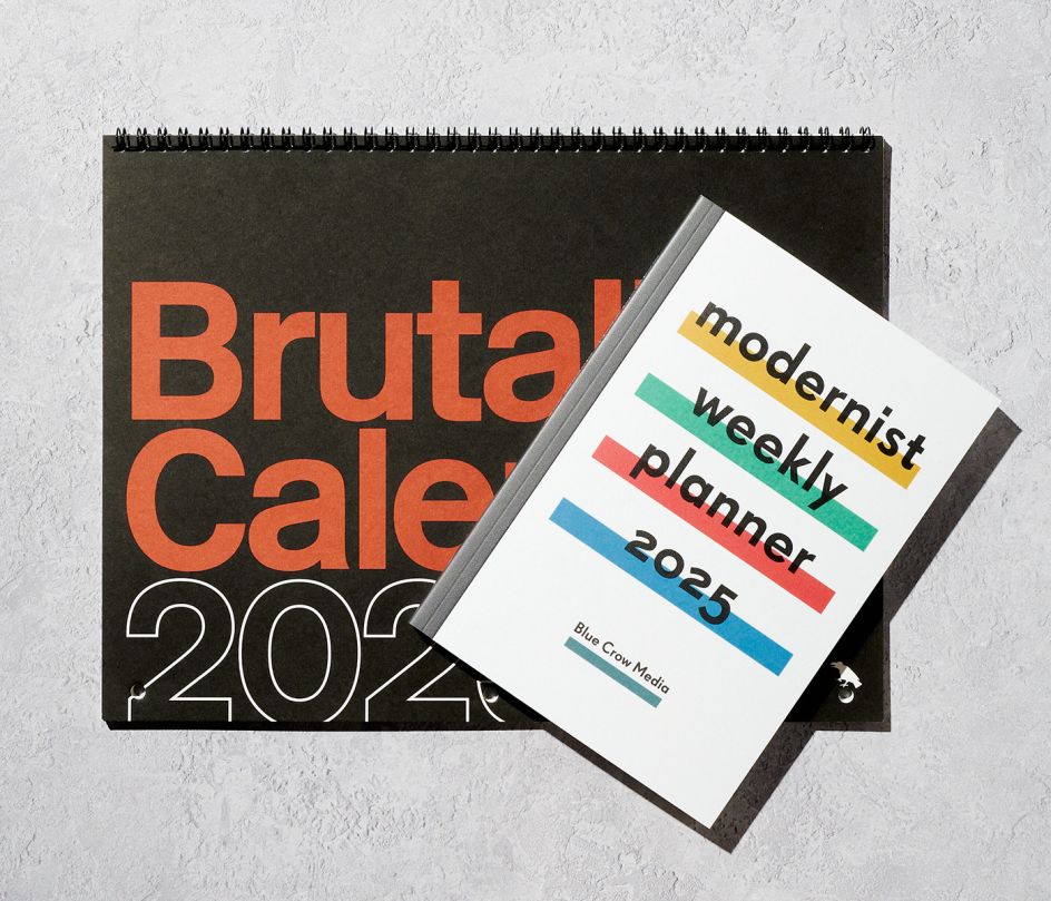 Brutalist Calendar and Modernist Planner by Blue Crow Media