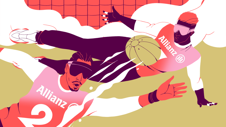 Boomranng Studio's goalball illustration.