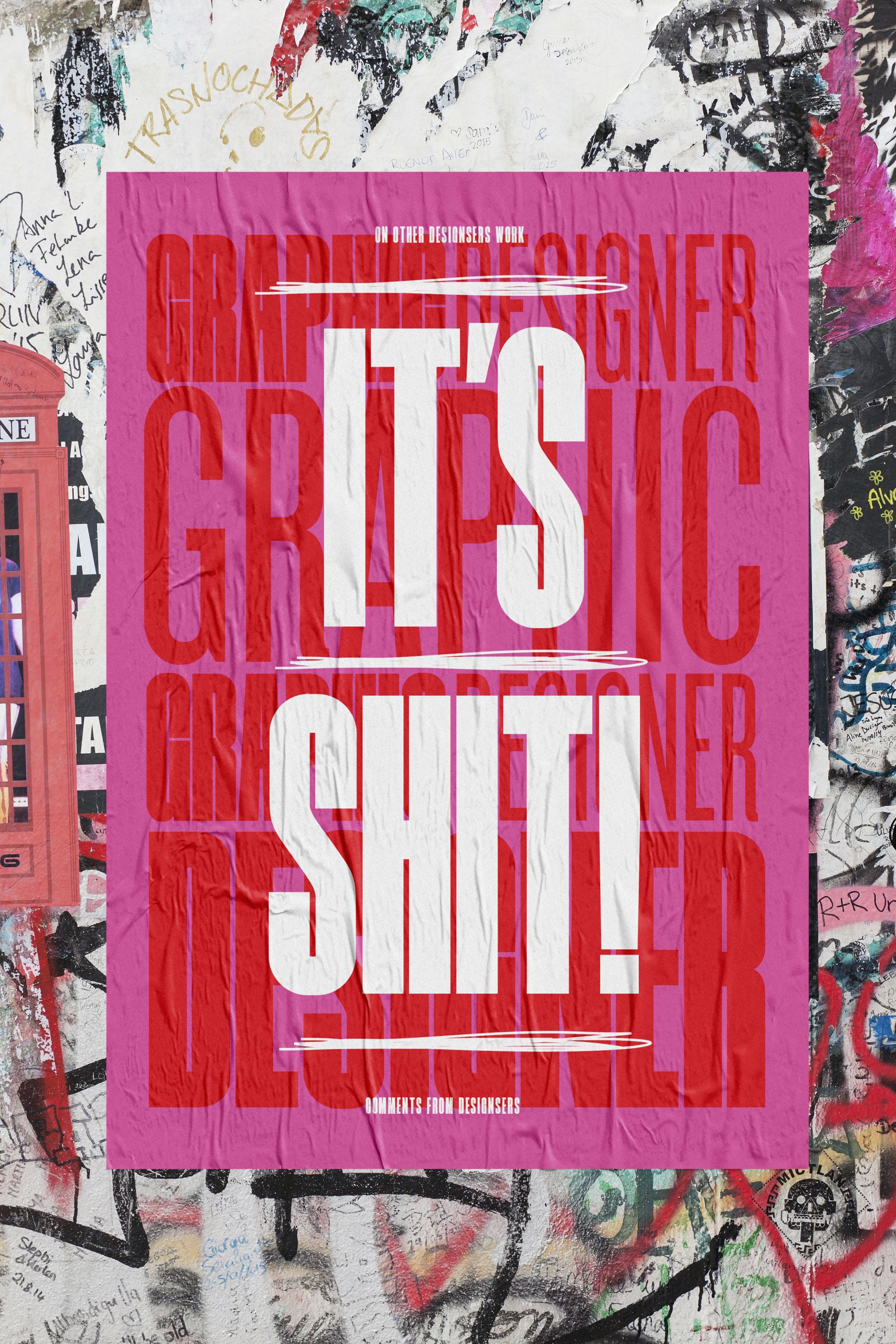 Typographic posters that look at the criticism designers face online ...