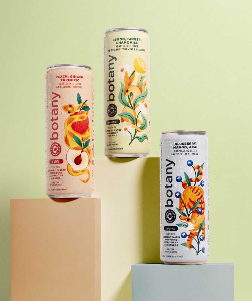 Botany drinks packaging for Collective Arts Brewing.