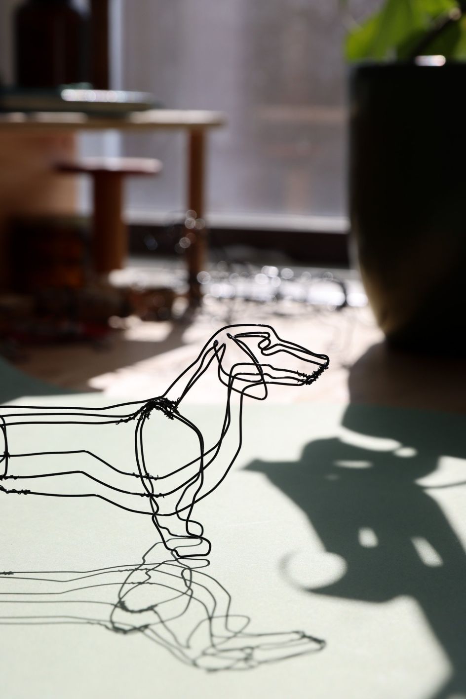 ###Wire Dachshund sculpture Kit by Paper & Wood