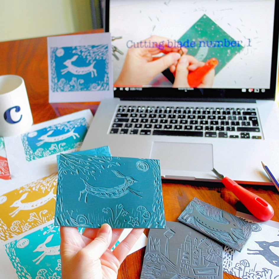 Linocut & Print Kit by Clever Hands Studio