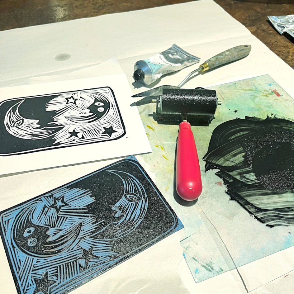 Linocut & Print Kit by Clever Hands Studio