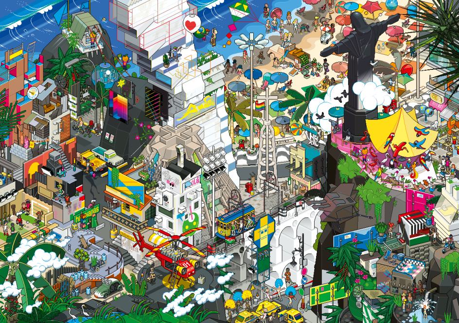 The eBoy Pixorama of Rio de Janeiro.