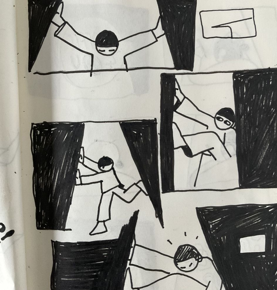 Behind the scenes images from Con McHugh's sketchbook.