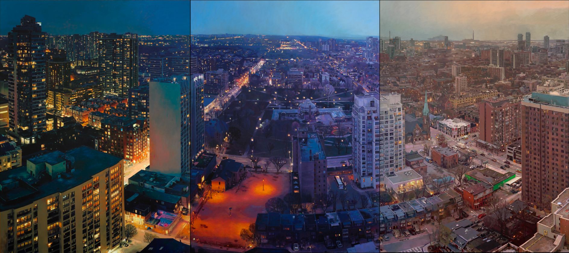 Paintings By Keita Morimoto Of Teenagers In Toronto At Twilight ...