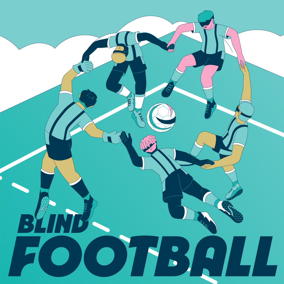 Blind football based on a Matisse.