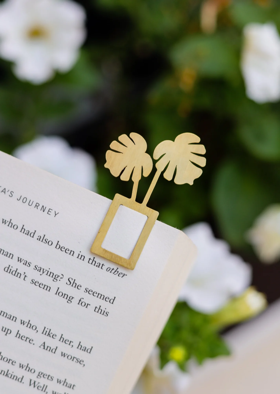 Brass Houseplant Bookmark Trio by Pivot