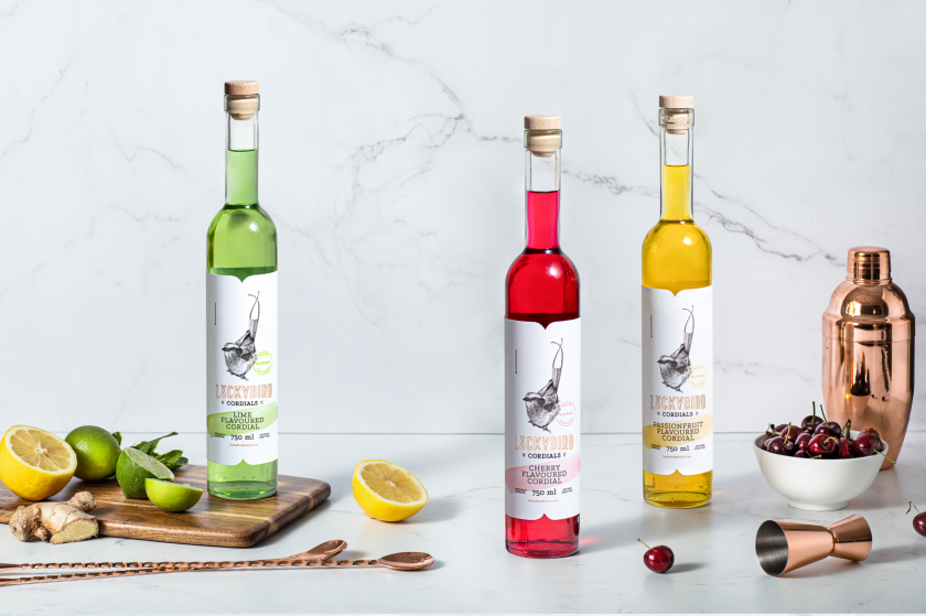 Project by Storm Wigget for Luckbird Cordial Packaging Ran ge