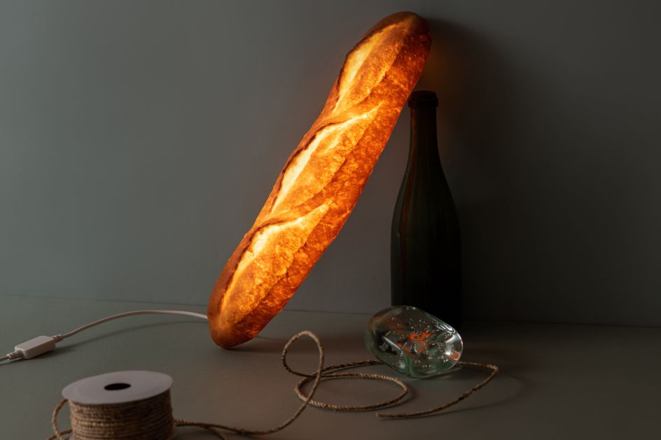 Bread Lamps - Illuminated Croissants, Baguettes, and Dinner Rolls