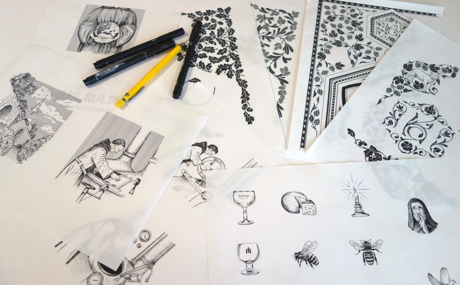 Svetlana Molodchenko's illustrations form a brand toolkit for the beer.