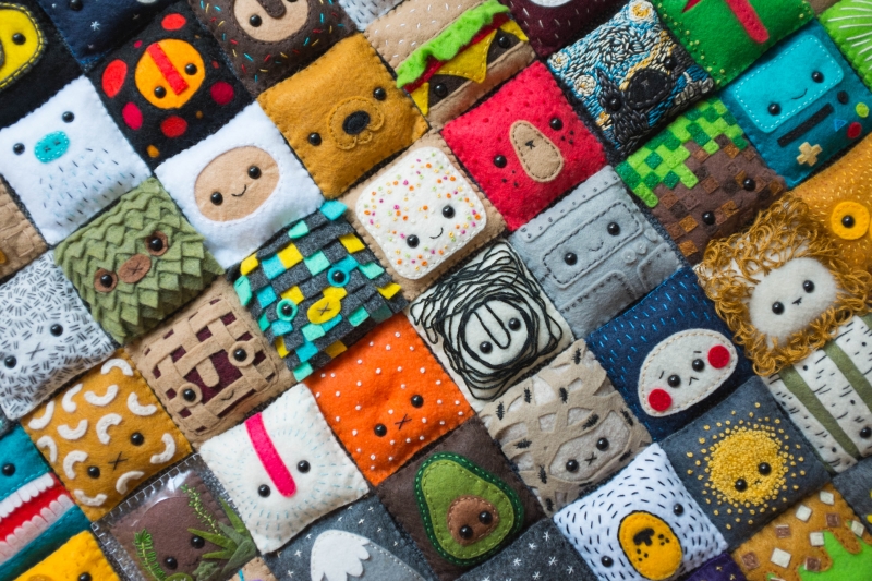 Felt Faces: Artist Becky Margraf crafts 100 little faces for 100 ...