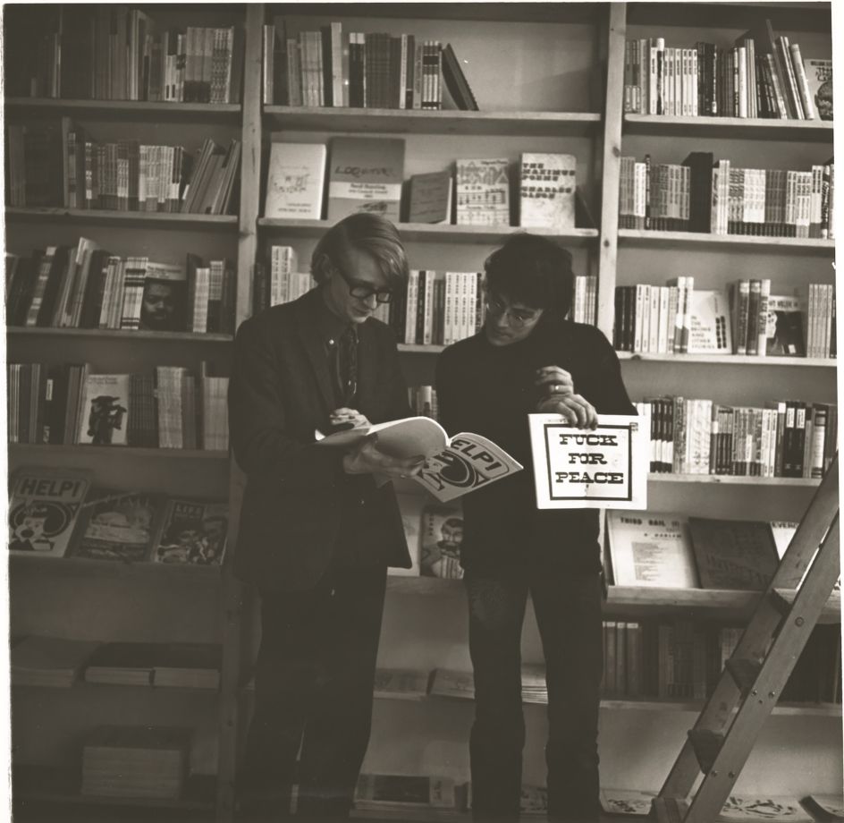 Barry Miles and John Dunbar, Indica Bookshop, 1966