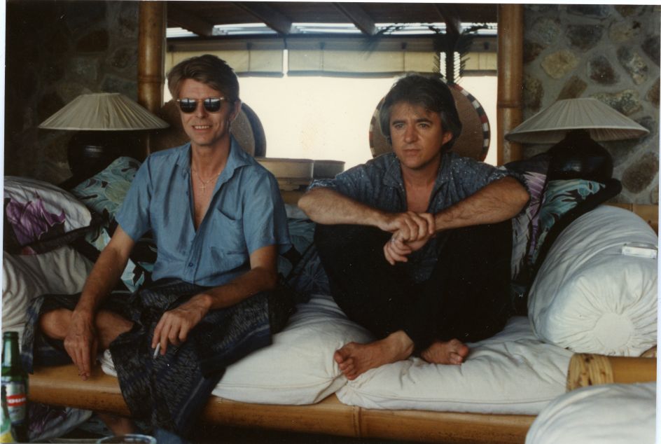 George with Bowie in Mustique