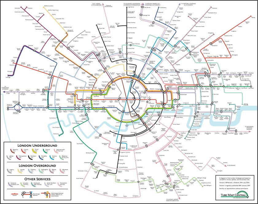 London Circles map 2024 by Maxwell Roberts. Image courtesy Maxwell Roberts, [tubemapcentral.com](https://www.tubemapcentral.com)