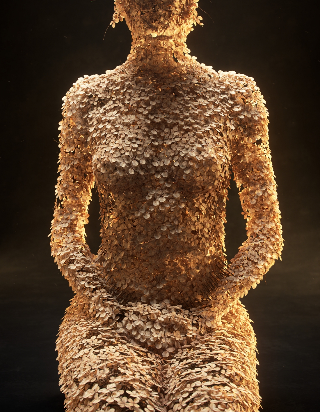 Flower Figures: Artist digitally crafts sculptures of women from a ...