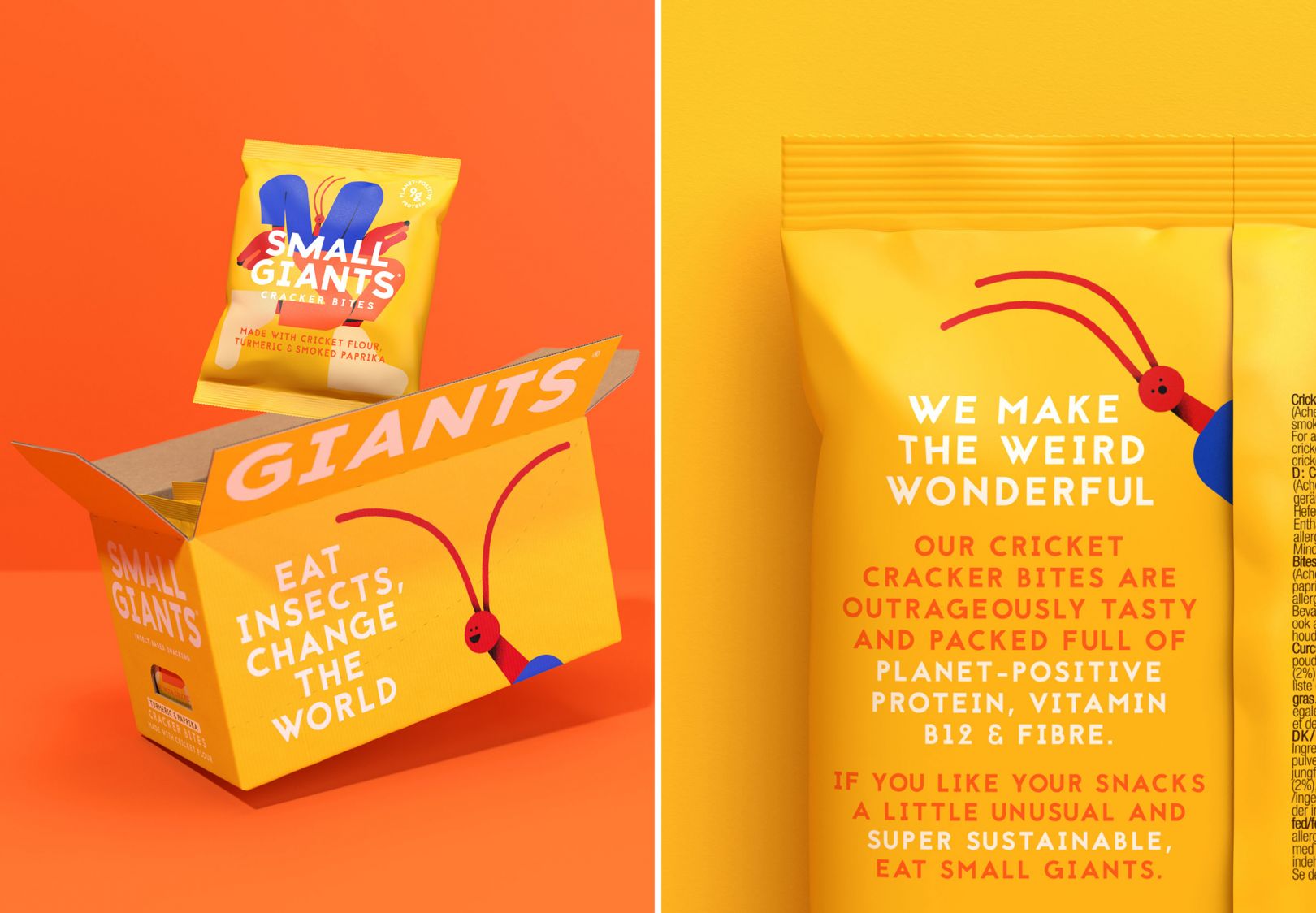 Midday's new identity for Small Giants makes insect snacking more ...