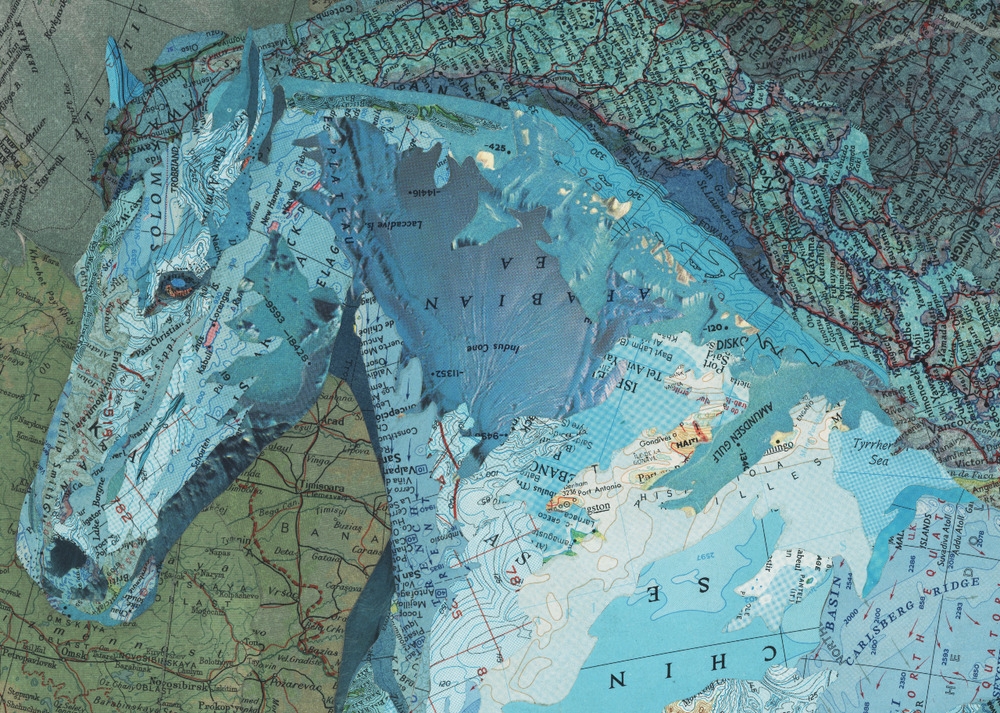 Map Works: Artist uses recycled maps to create striking ocean scenes 