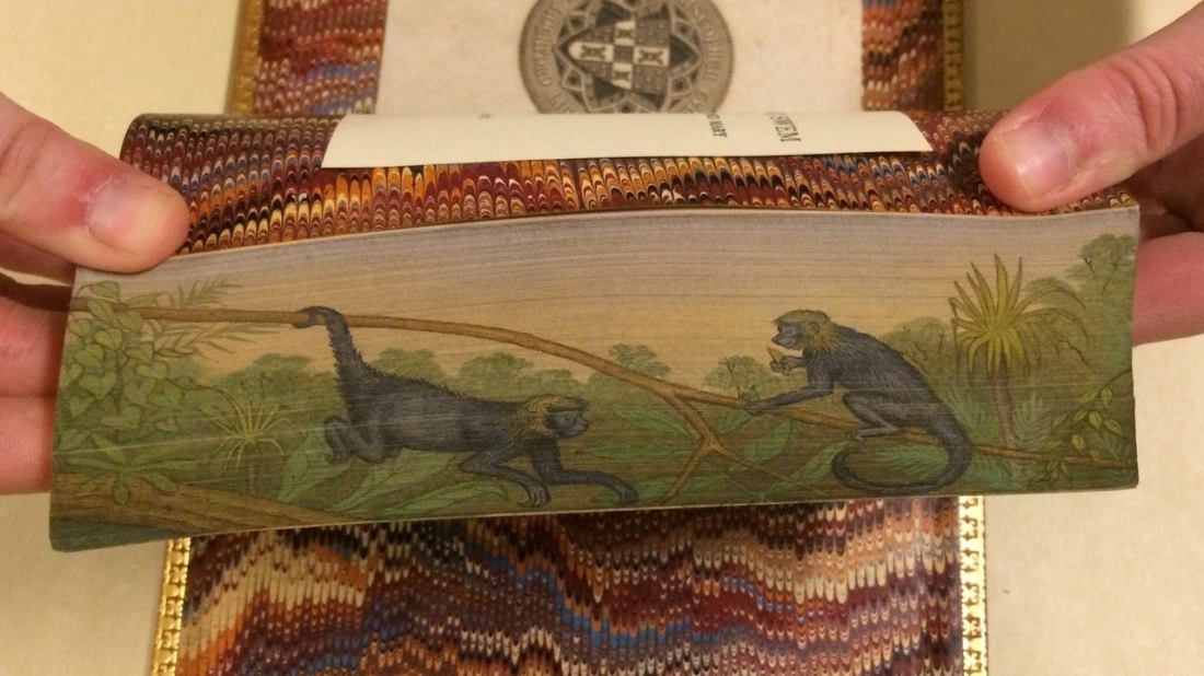 Hidden artworks painted on the edge of historic books Creative Boom