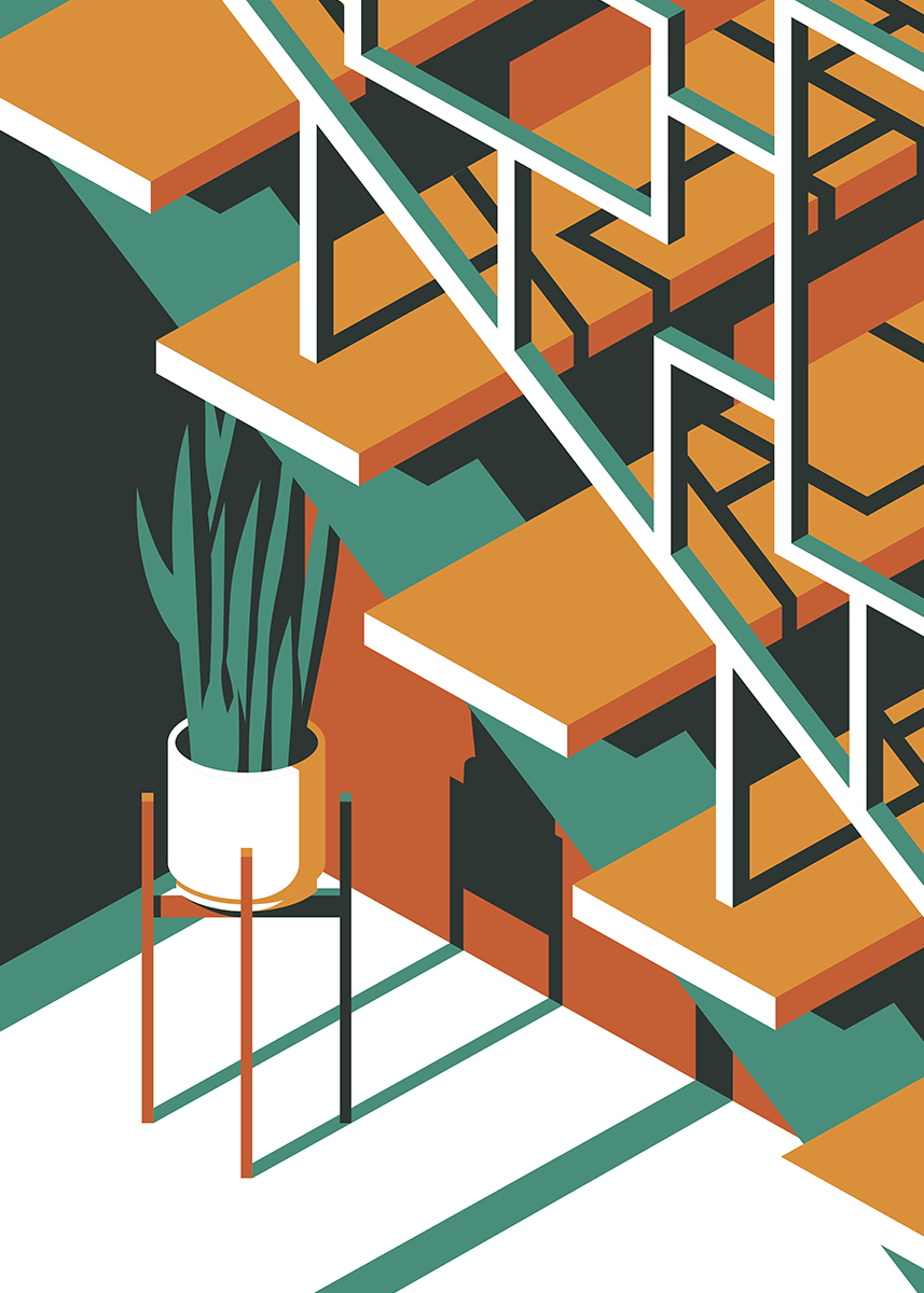 The Simple Life Cool, graphic illustrations that celebrate midcentury