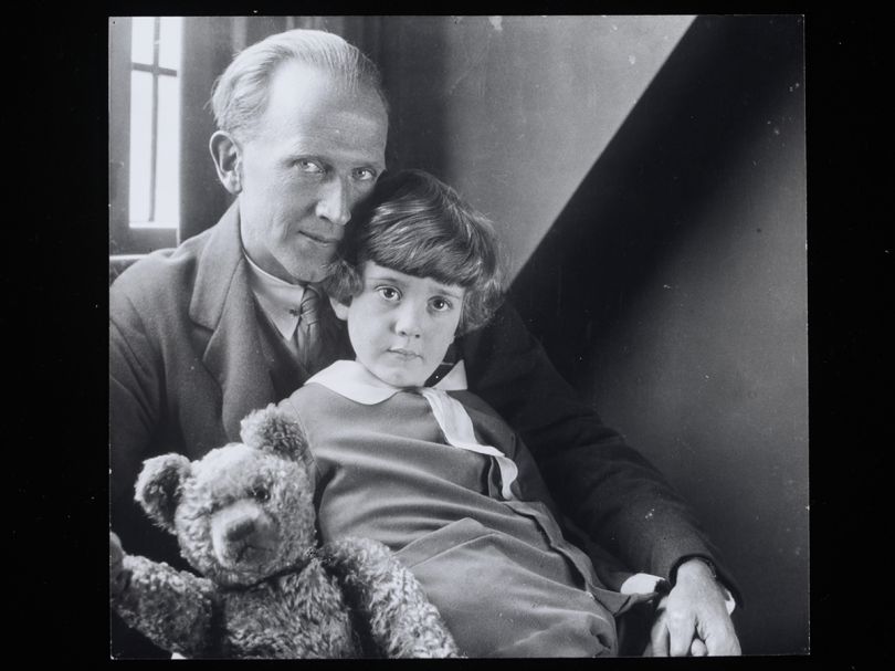 A.A. Milne, Christopher Robin Milne and Pooh Bear, by Howard Coster, 1926 © National Portrait Gallery