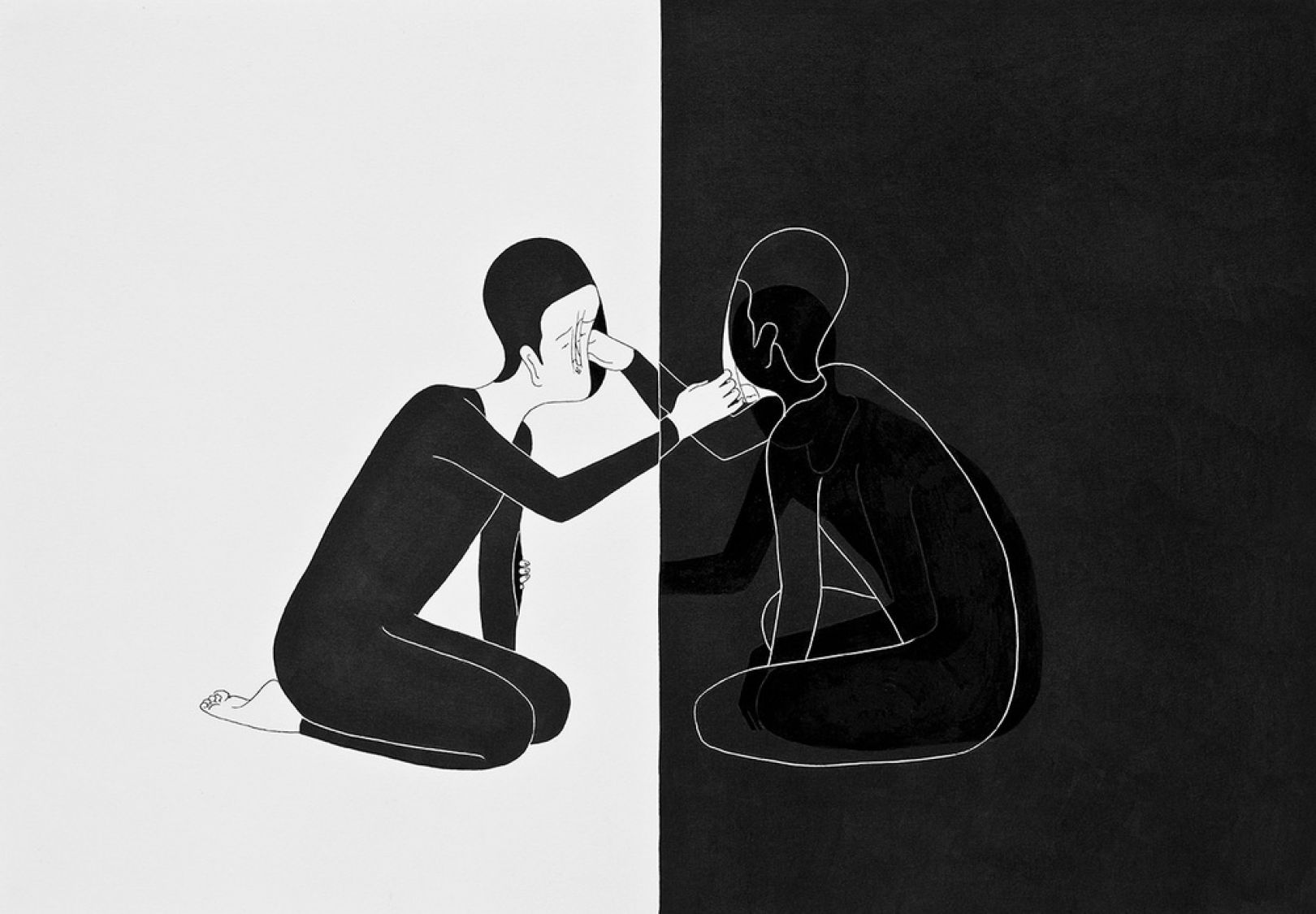 Moonassi: Melancholy illustrations react to the musings of everyday ...