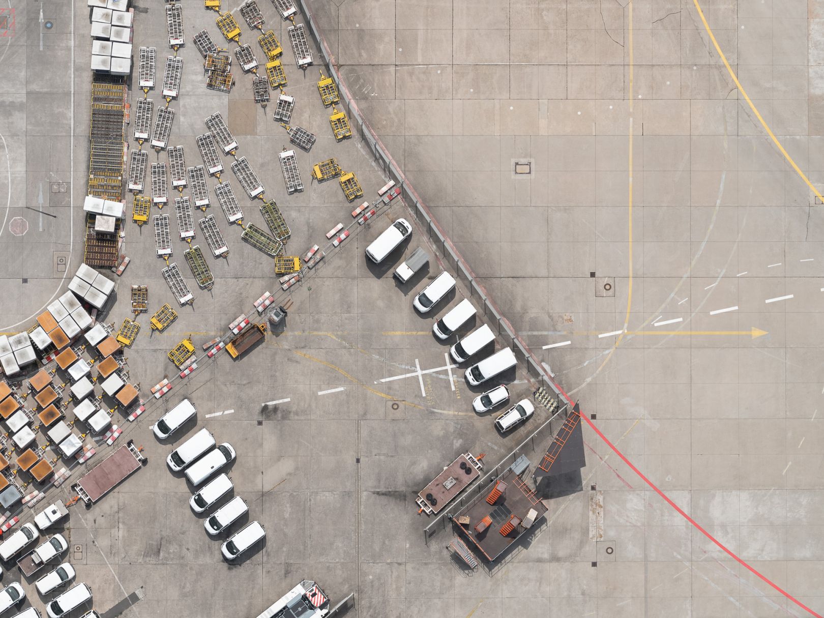 Aerial photographs of grounded aeroplanes at German airports during ...