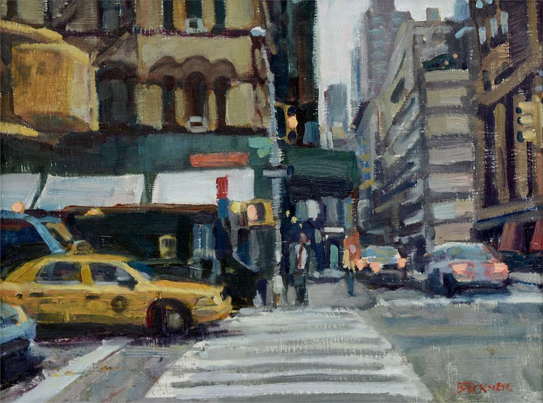 Jim Beckner captures the buzz of city life through his energetic oil ...