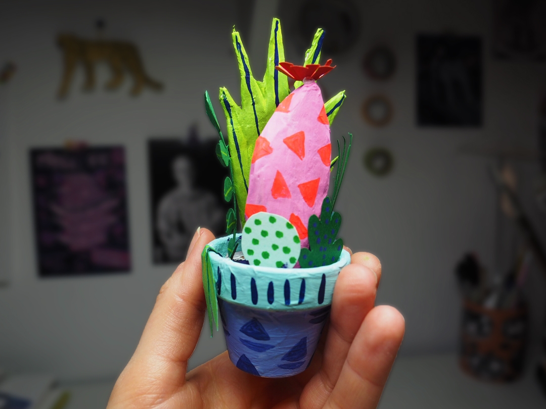 Paper Cacti: Illustrator Kim Sielbeck crafts bright coloured paper plants built to last ...