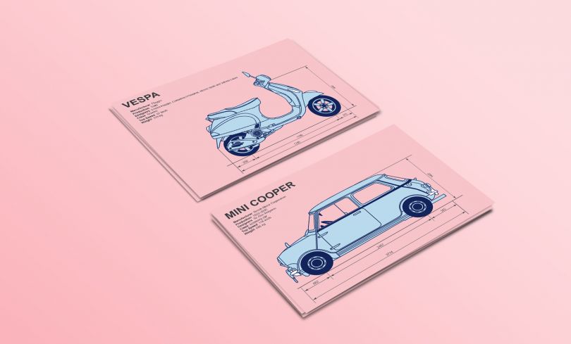 Illustrations of classic cars & motorcycles by Aylina Krumpmann for the ...