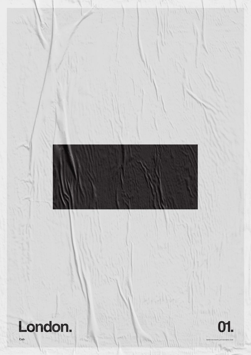 Minimal graphic art that represents London's biggest icons using only ...