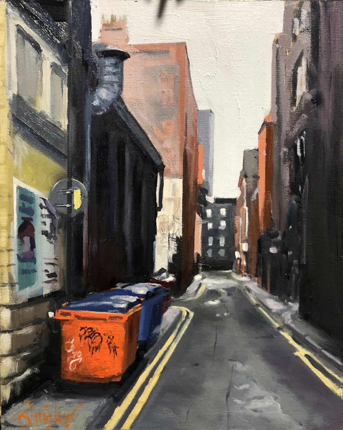 Tom Quigley's atmospheric paintings of Manchester's Northern Quarter ...