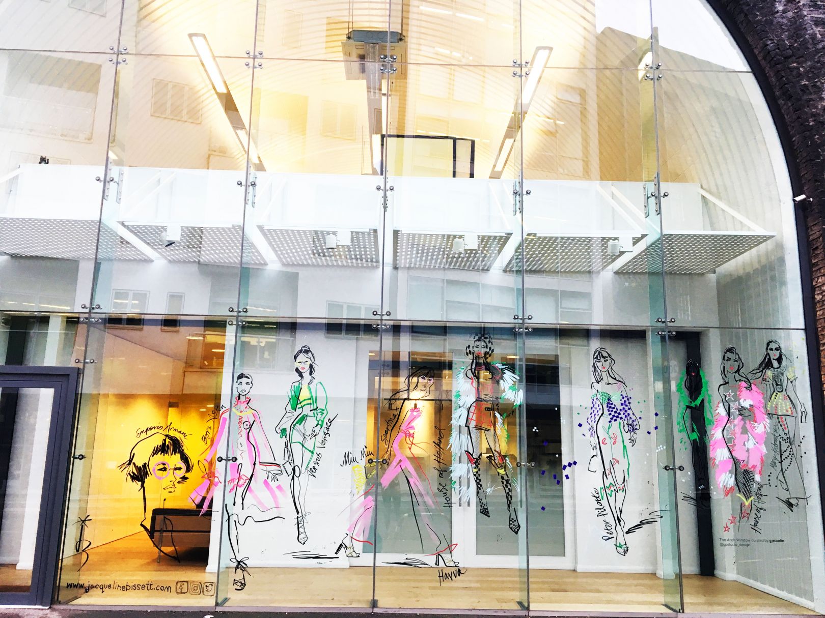 Fashion illustrator transforms Southwark window with huge paintings for ...