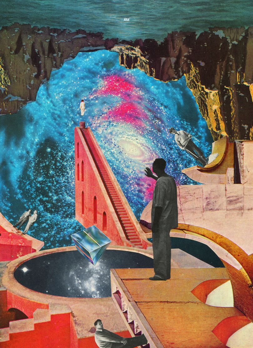 psychedelic collage art