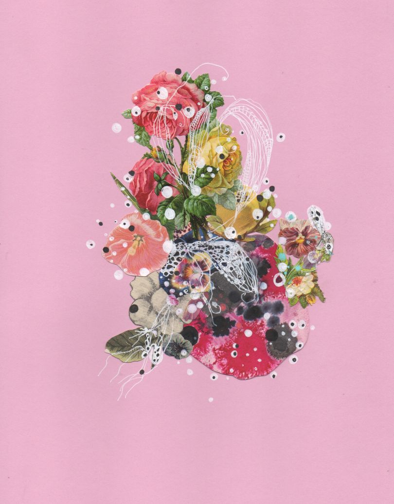 Beautiful collages and drawings of flower-covered marine life by Jenny ...