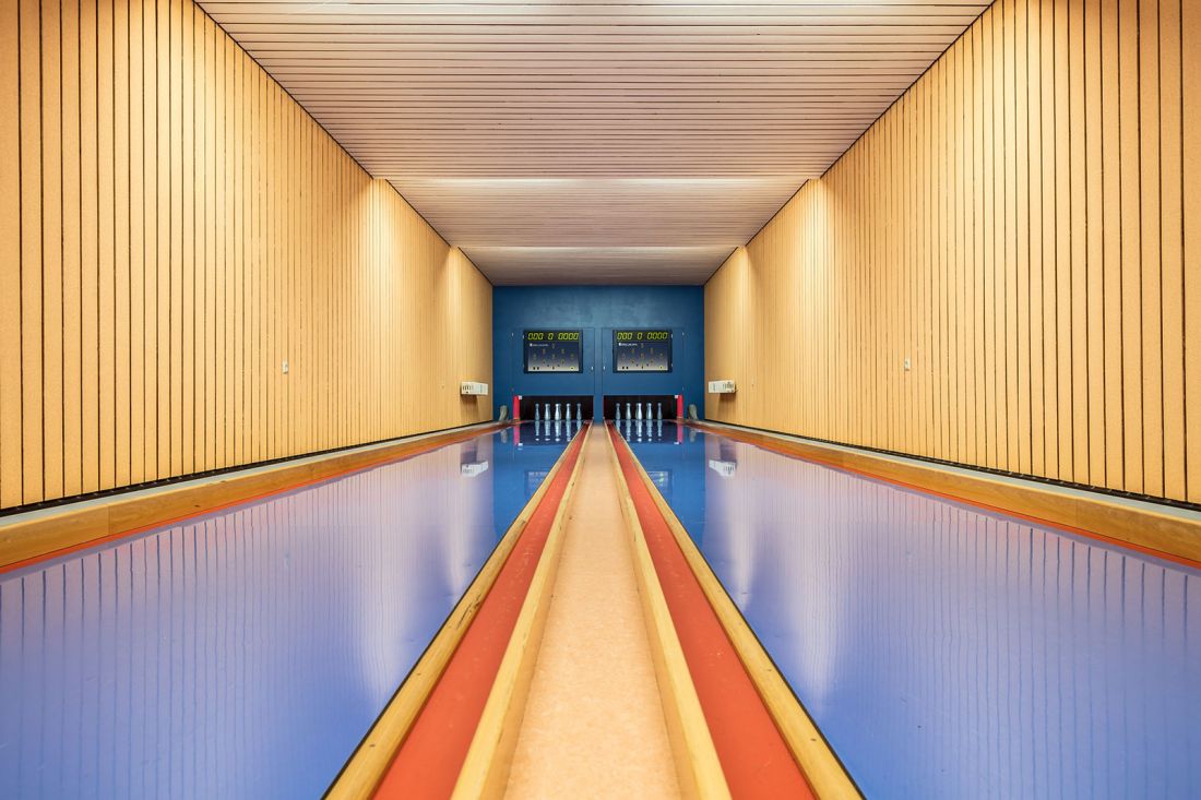 Wes Anderson-inspired photographs of vintage bowling alleys in Germany