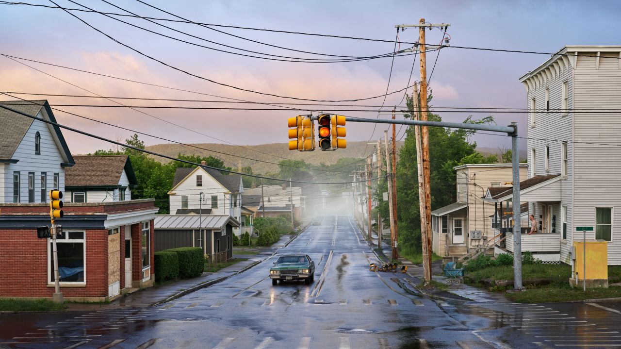 Panoramic photographs of a desolate New England town look like dystopian oil paintings | Creative Boom